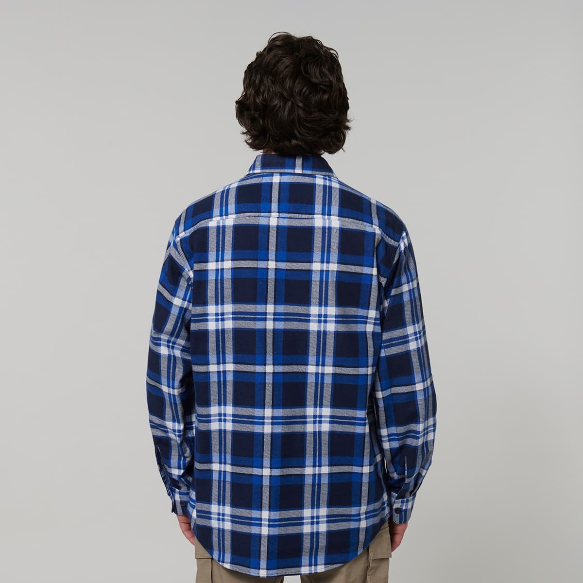 Hard Yakka Core Mens Long Sleeve Check Flannel (Blue Check)_5